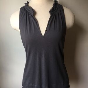 Anthropologie Cutaway Back Cotton Top